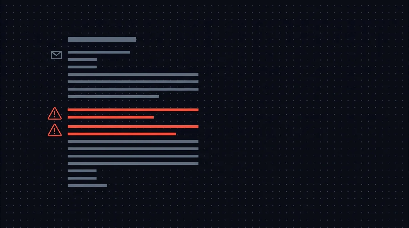 Most lines of an AI draft are correct; the few hallucinated facts look identical to the rest